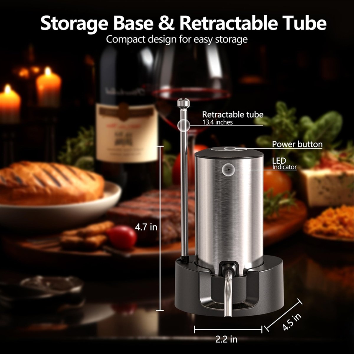 Decanter Aerator Set - ETRT Aerador de vino eléctrico, decantador