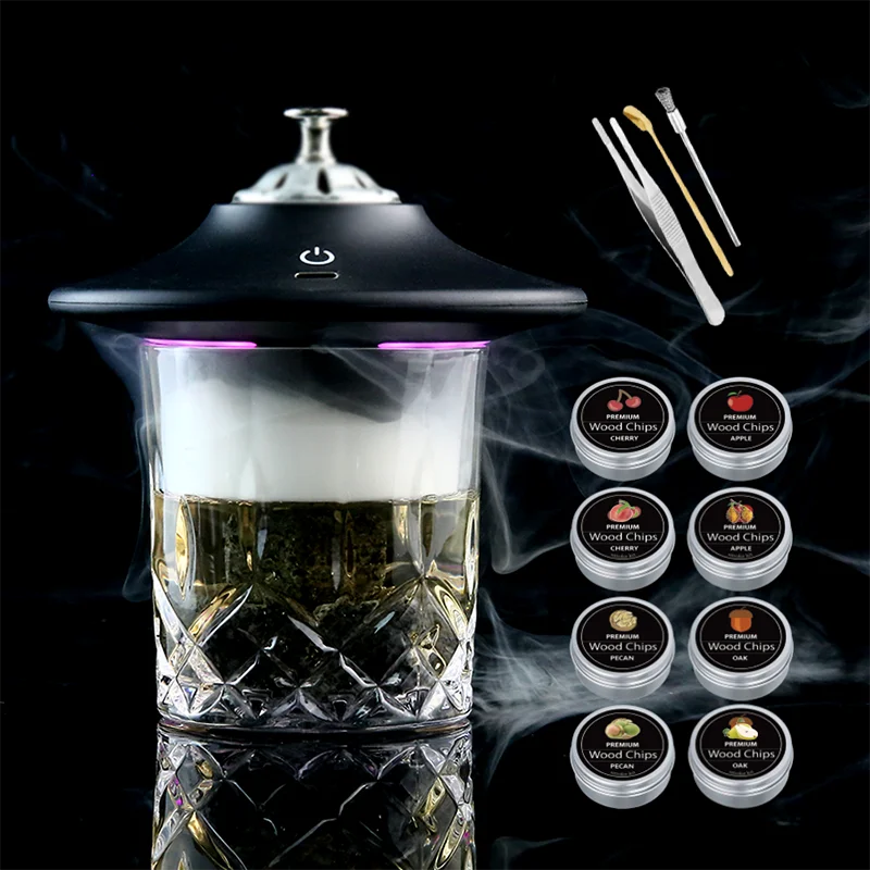 Whiskey Stone Set - Kit de Ahumador Eléctrico Recargable para