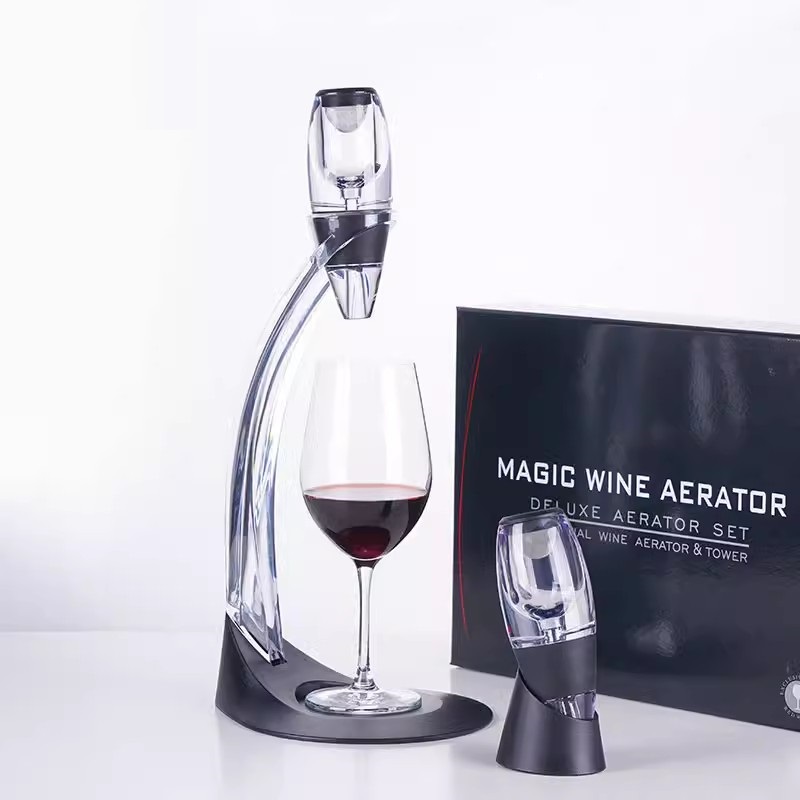Decanter Aerator Set - Decantador de vino tinto profesional, vertedor