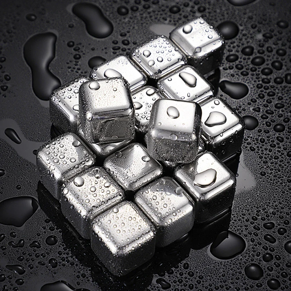 Whiskey Stone Set - Bloques de hielo reutilizables de acero