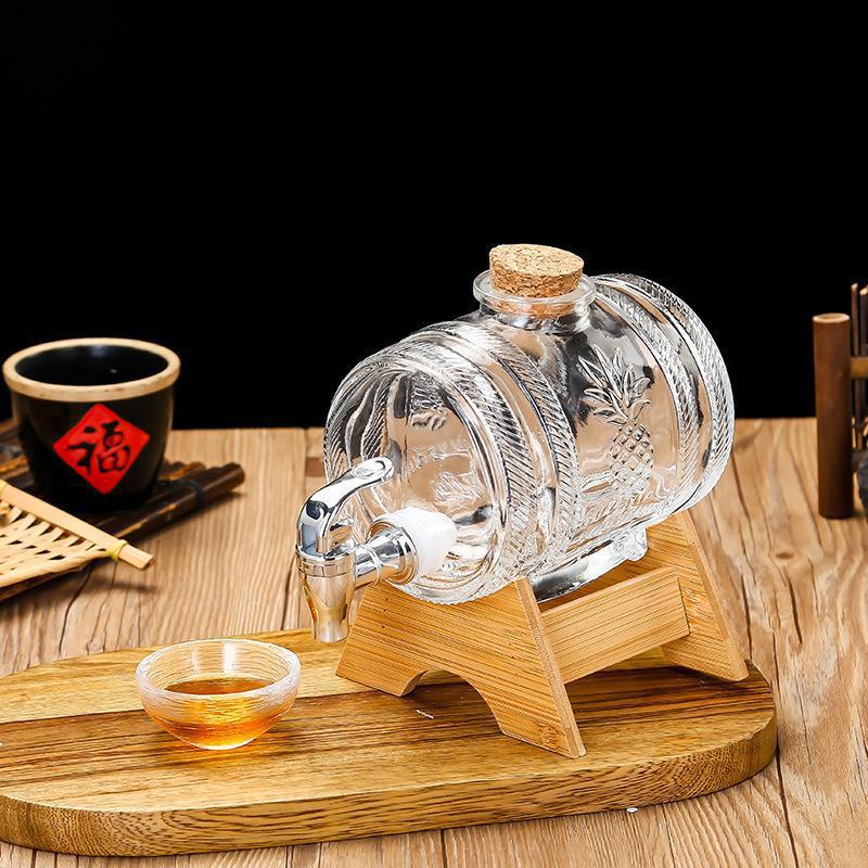 Wine Beer The Whiskey - Barril de whisky de vidrio de