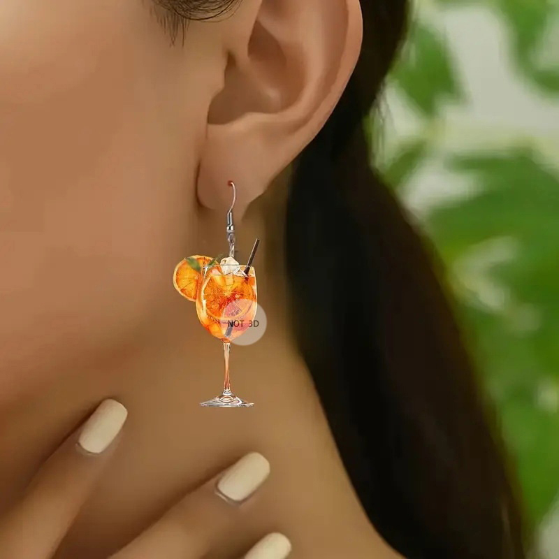 Beer And Wine Festival - Pendientes de diseño plano 2D con