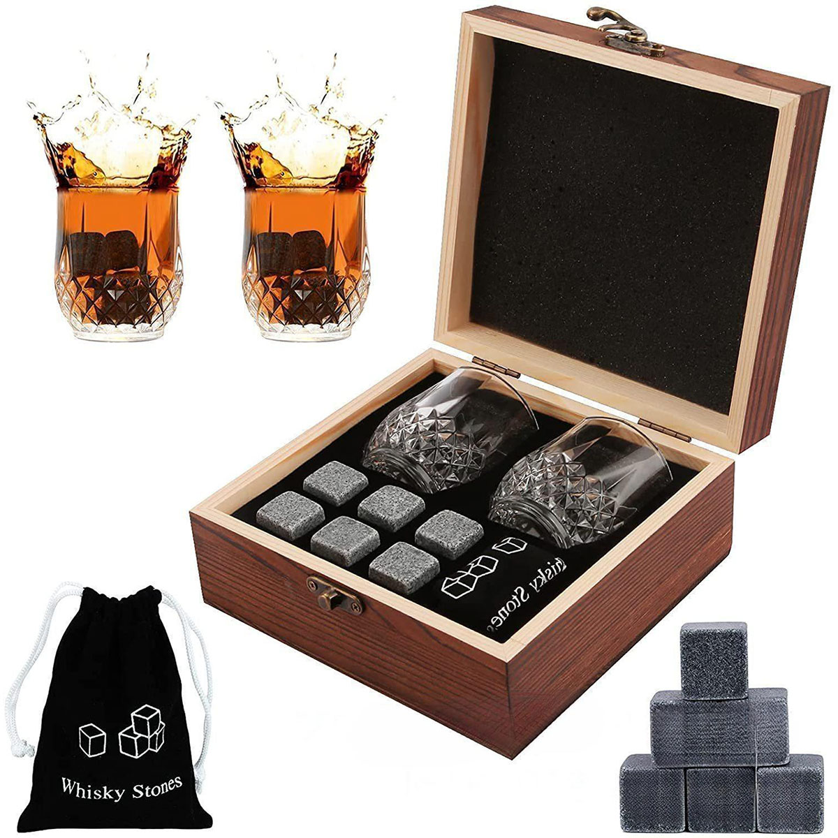 Whiskey Stone Set - Regalo de Navidad de San Valentín,