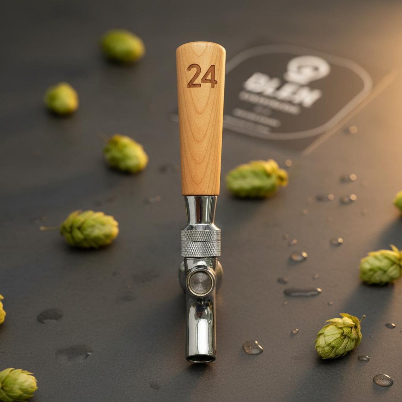 Wine Beer Usa - Manija Corta de Madera para Grifo