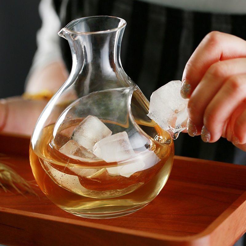 Wine Beer The Whiskey - Jarra de Cristal Transparente sin Plomo,