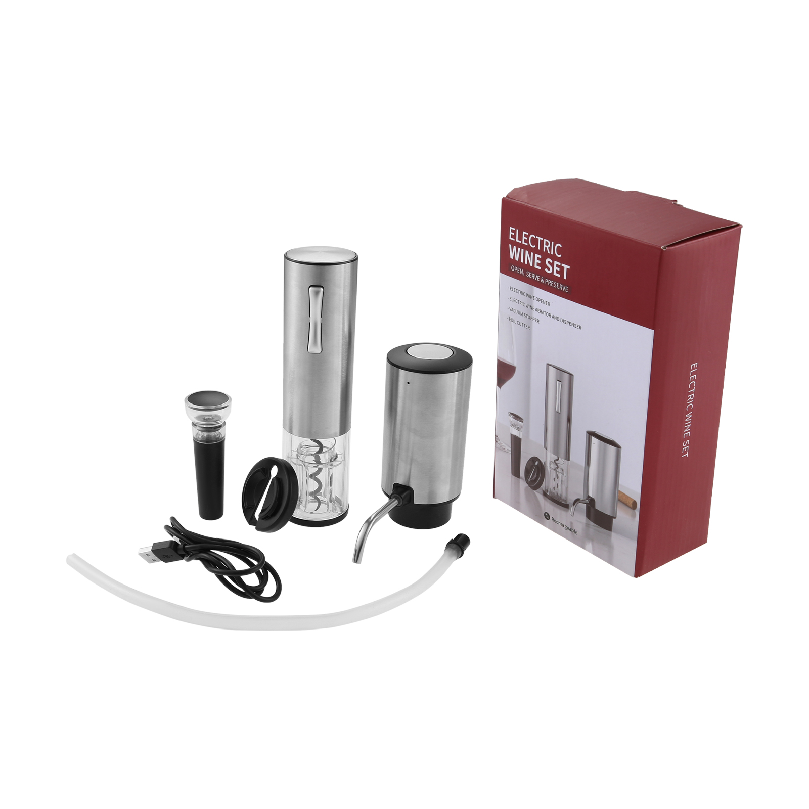 Set de Regalo 4 en 1: Abridor  - Decanter Aerator Set reseña y precio