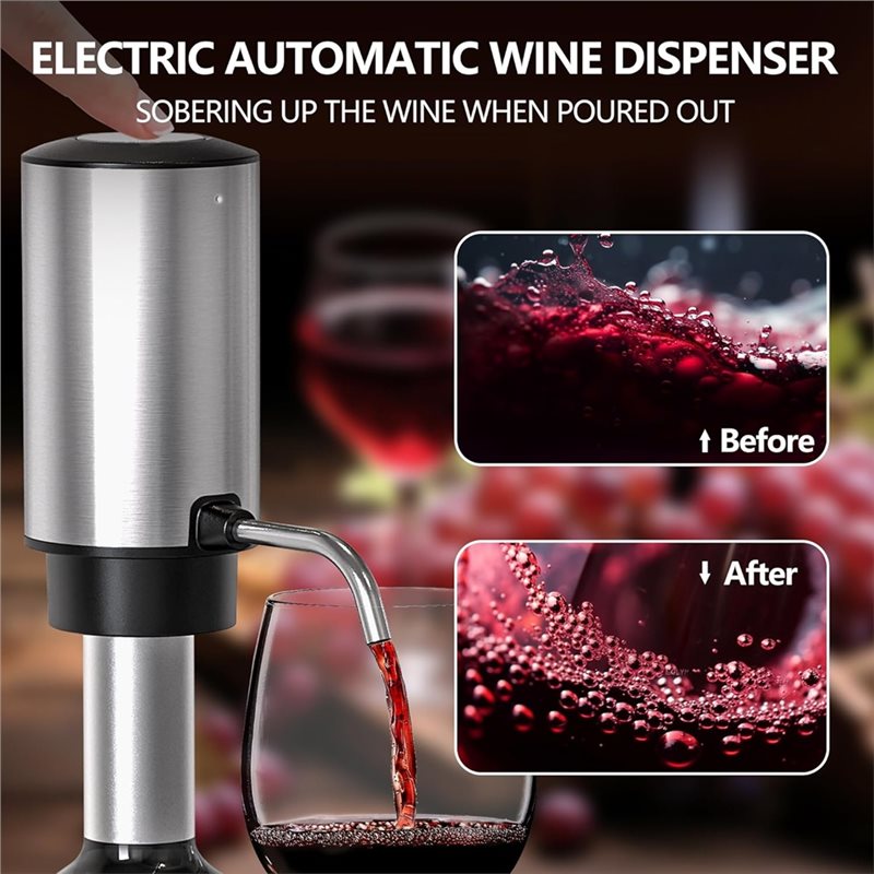 Abridor de Vino Eléctrico A84G - Decanter Aerator Set reseña y precio