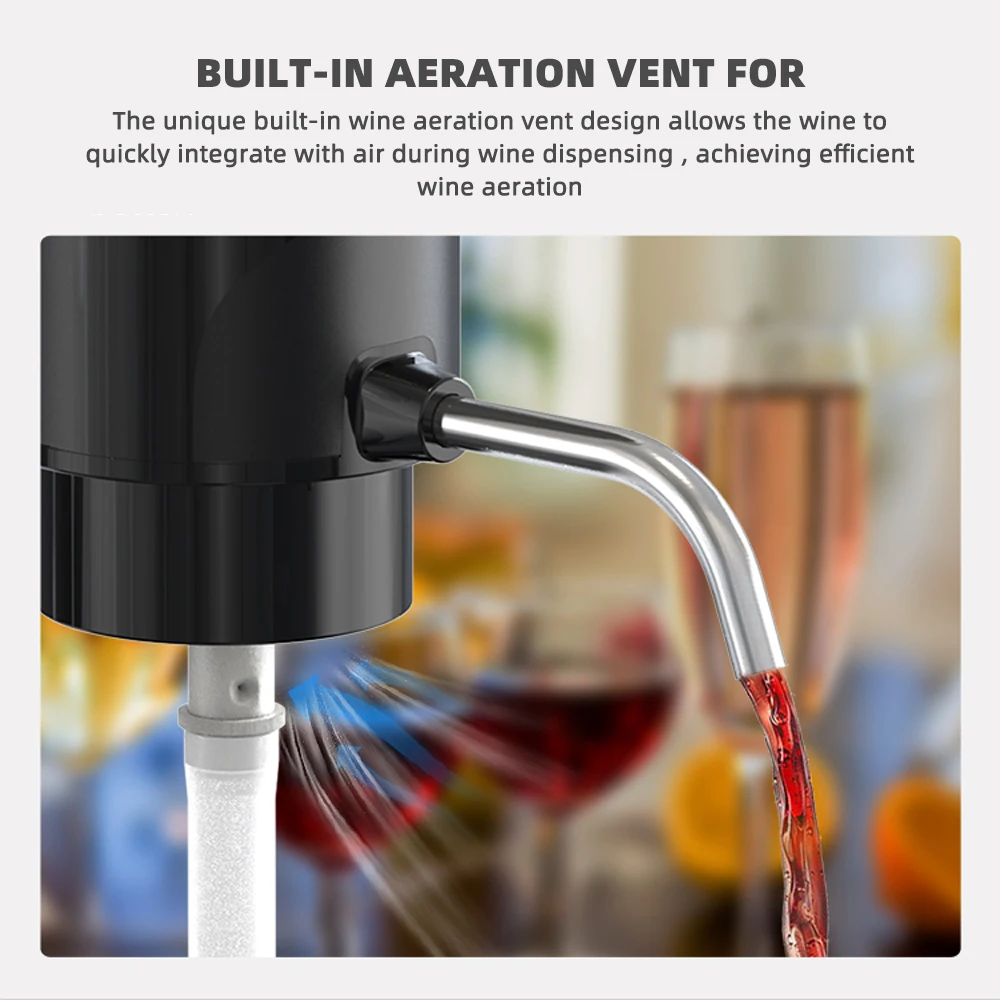 Aireador de vino automático, d - Decanter Aerator Set reseña y precio