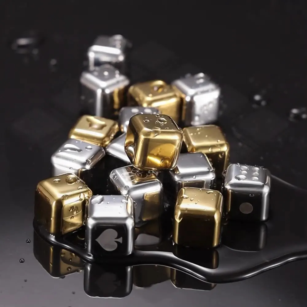 Rochas refrescantes de metal d - Whiskey Stone Set reseña y precio
