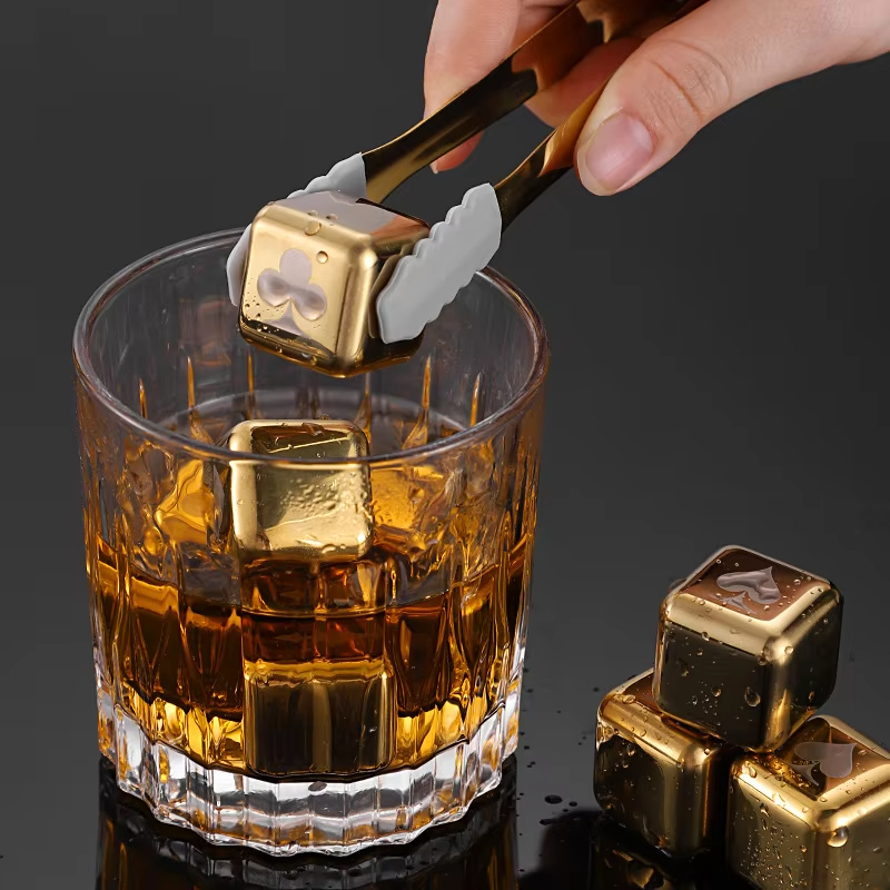 Rochas refrescantes de metal d - Whiskey Stone Set reseña y precio