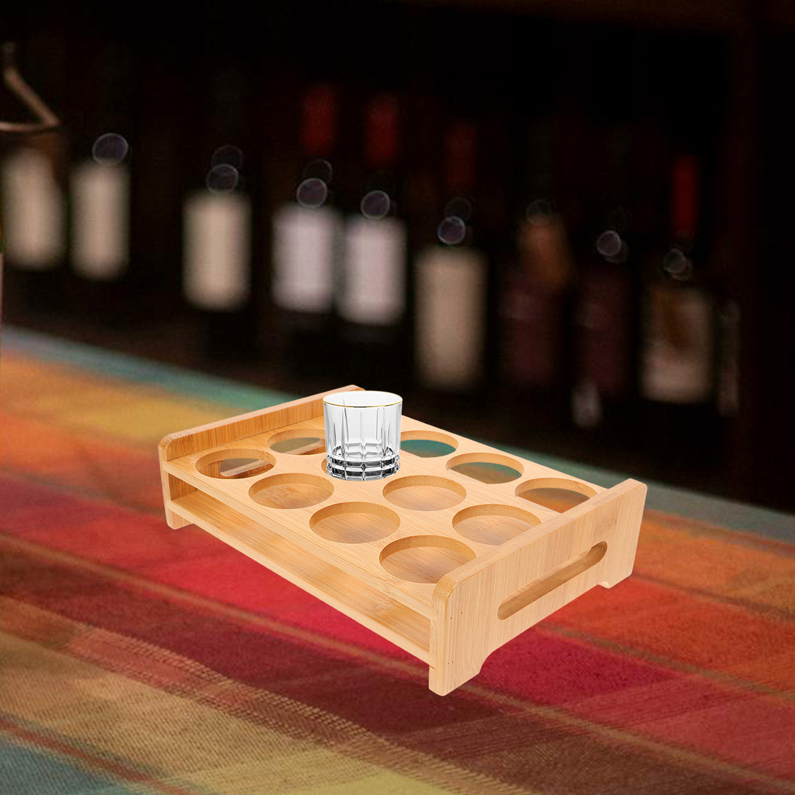 Soporte de Bambú para Vasos de - Wine Beer The Whiskey reseña y precio