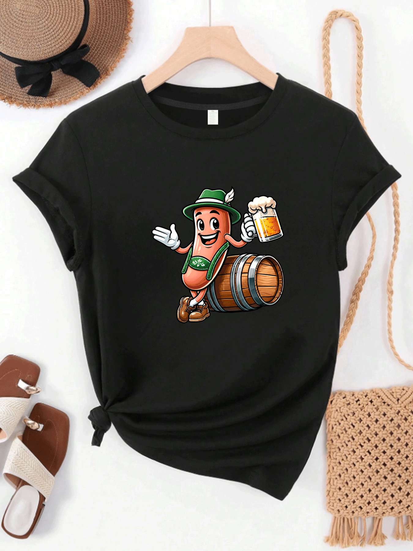 【MYJ062655】Camiseta para mujer - Beer And Wine Festival reseña y precio