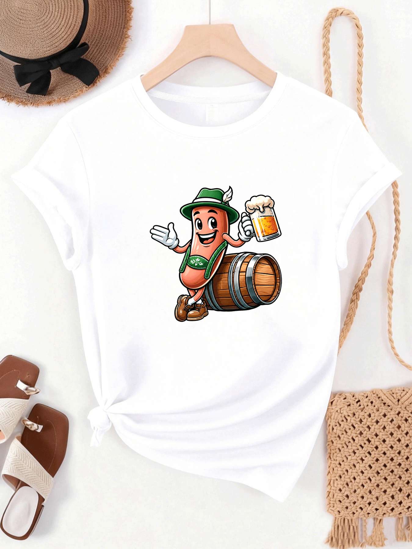 【MYJ062655】Camiseta para mujer - Beer And Wine Festival reseña y precio