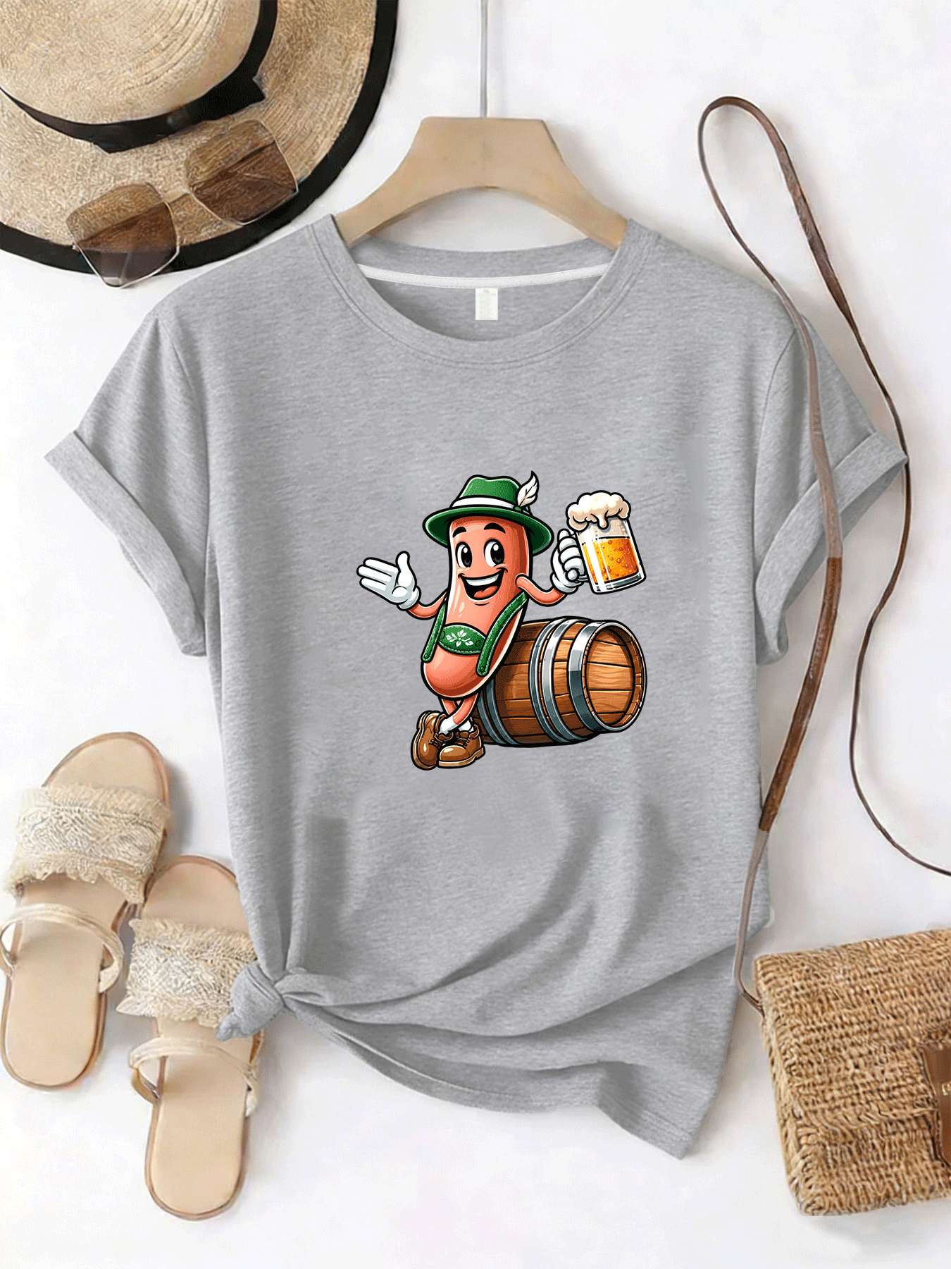 【MYJ062655】Camiseta para mujer - Beer And Wine Festival reseña y precio