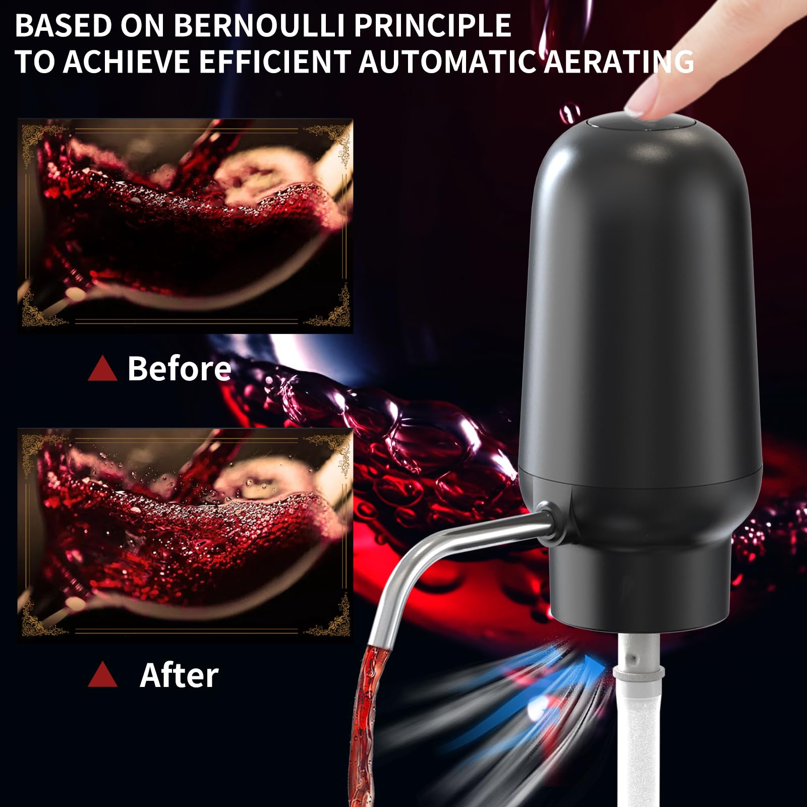 Aireador de vino eléctrico int - Decanter Aerator Set reseña y precio