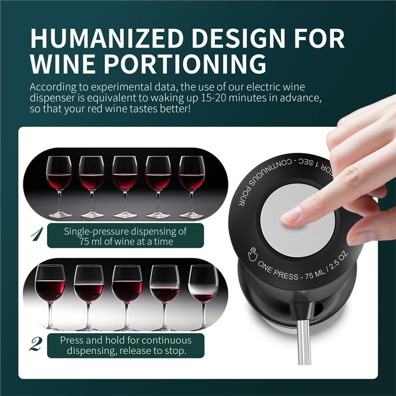 Aireador de vino mejorado de p - Decanter Aerator Set reseña y precio