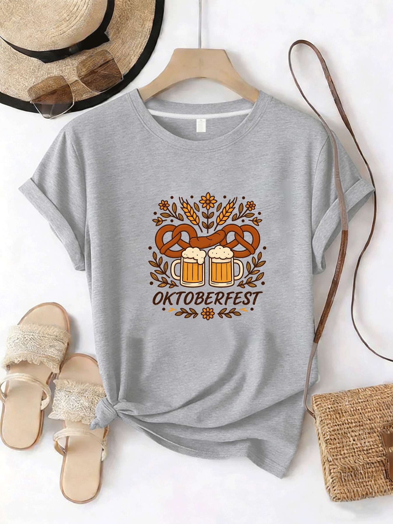 【MYJ062633】Camiseta para mujer - Beer And Wine Festival reseña y precio