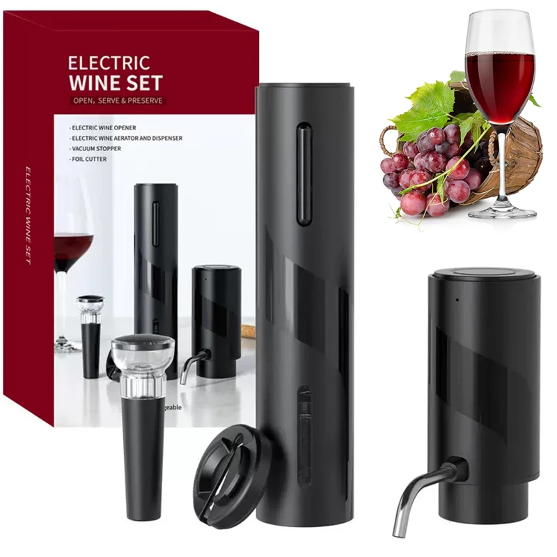 Juego de abridor de vino eléct - Decanter Aerator Set reseña y precio