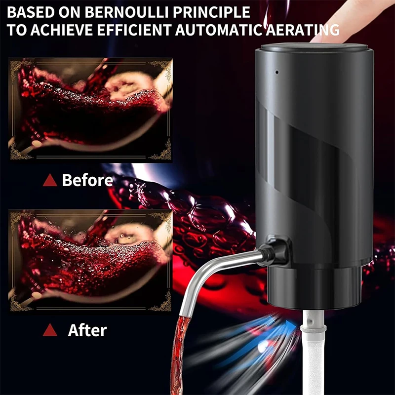 Juego de abridor de vino eléct - Decanter Aerator Set reseña y precio
