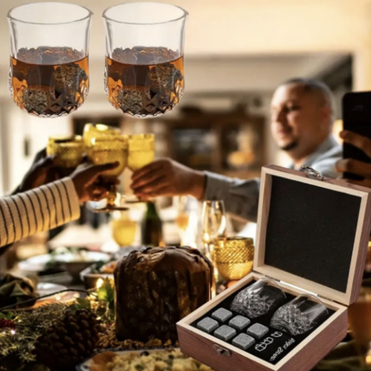Regalo de Navidad de San Valen - Whiskey Stone Set reseña y precio