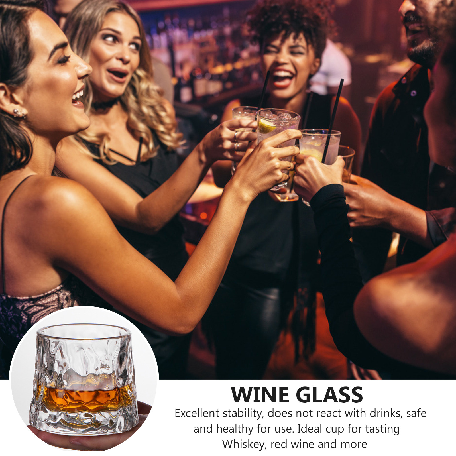1 Vaso de Vino Martillado de P - Wine Beer The Whiskey reseña y precio