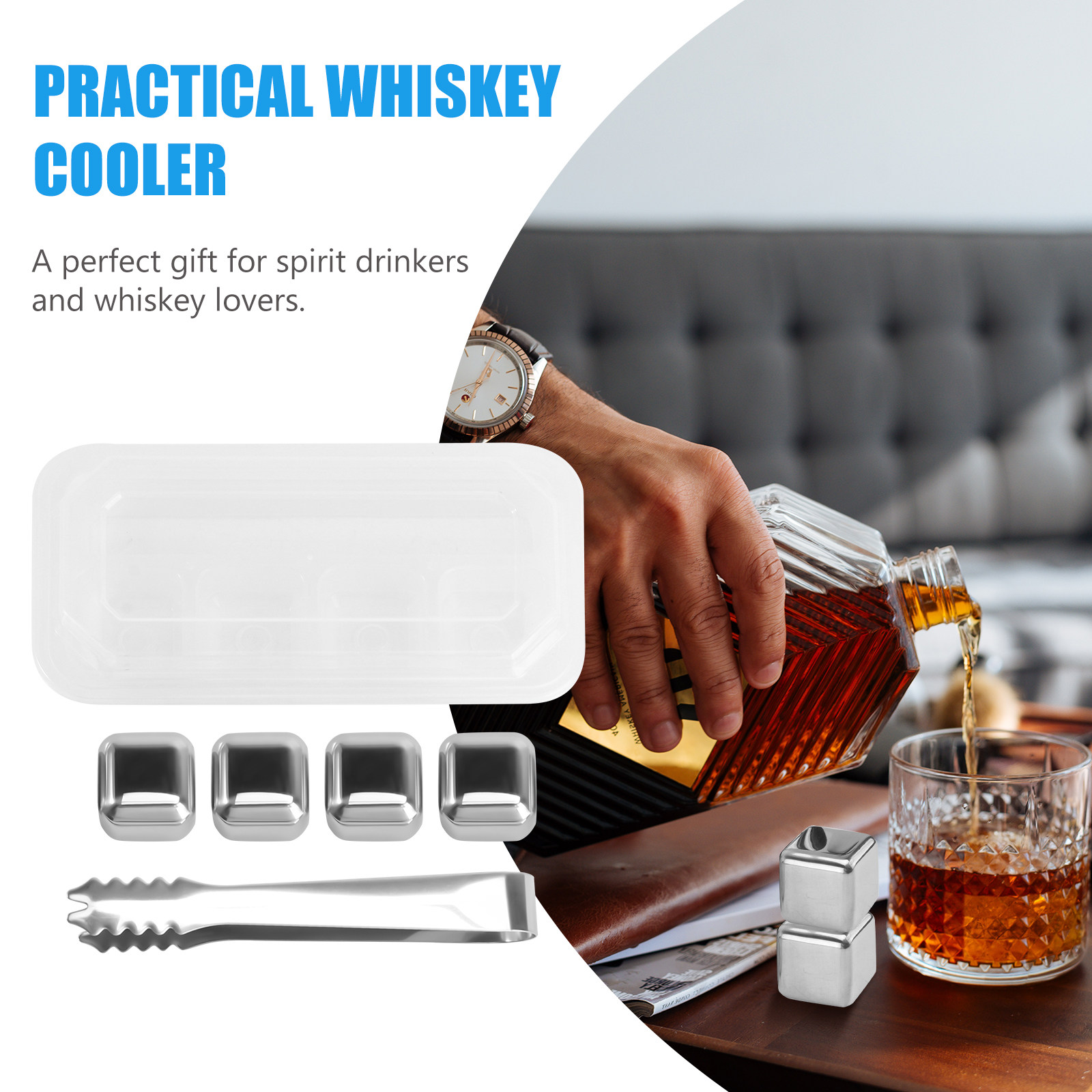 1 Juego de Cubos de Acero Inox - Whiskey Stone Set reseña y precio
