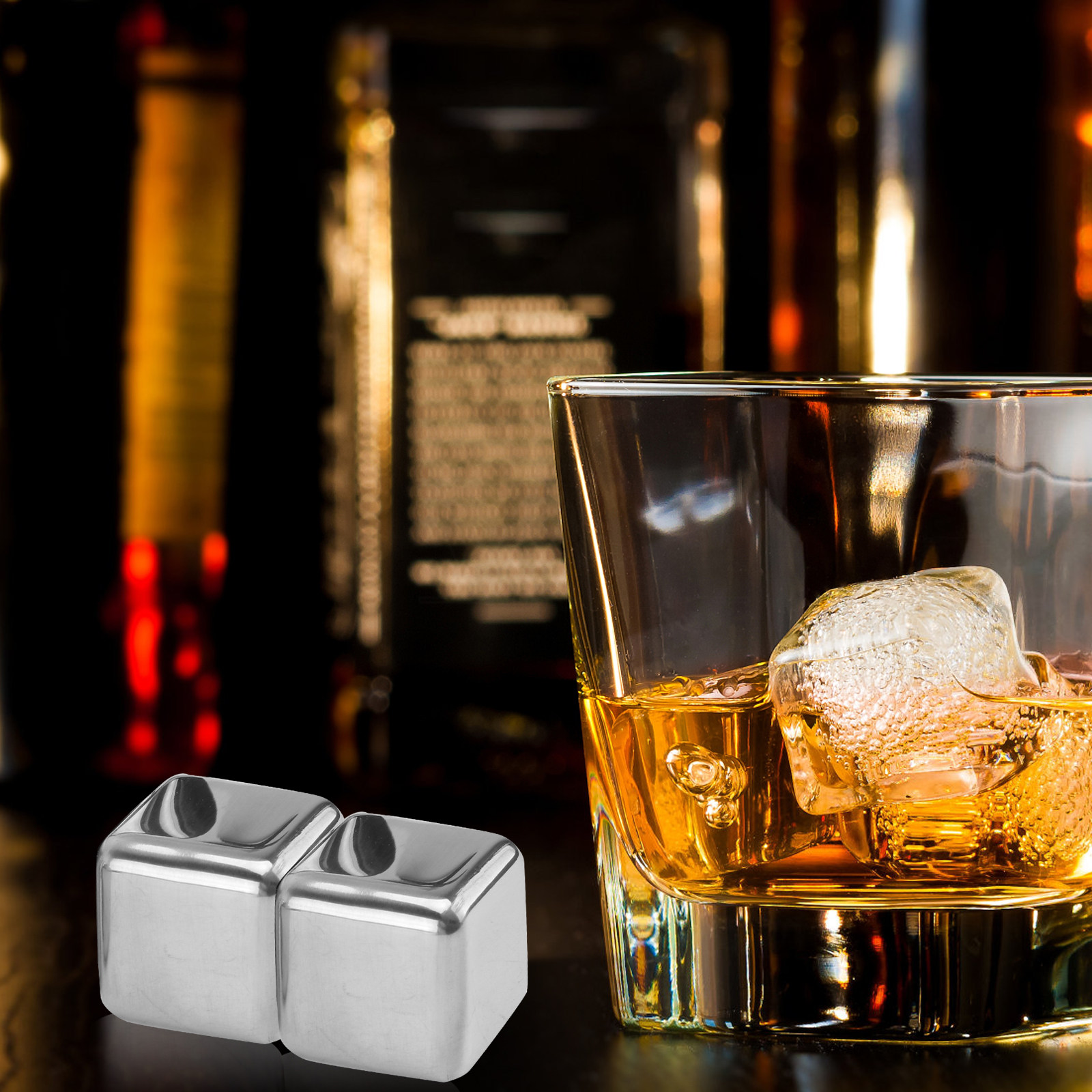 1 Juego de Cubos de Acero Inox - Whiskey Stone Set reseña y precio